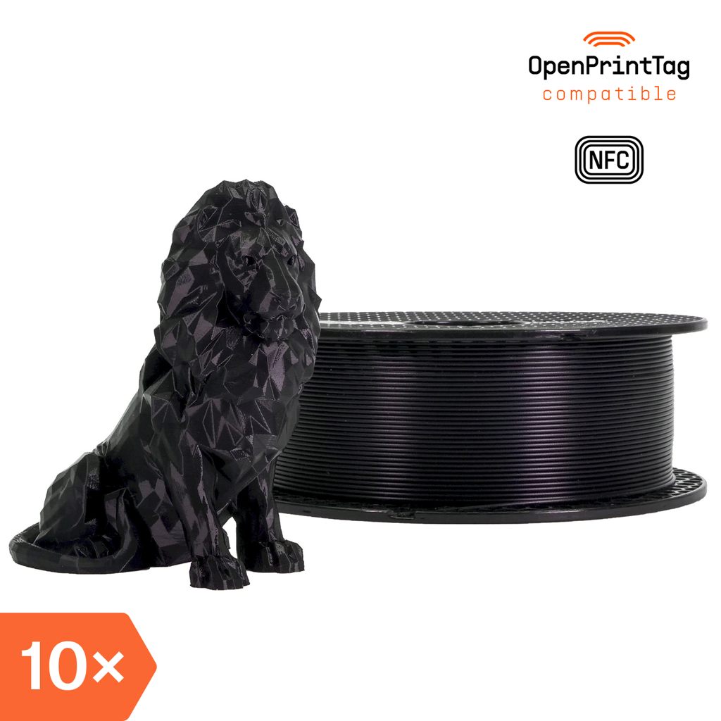 Prusament PLA Jet Black 1kg (NFC) – Multipack 10 pcs
