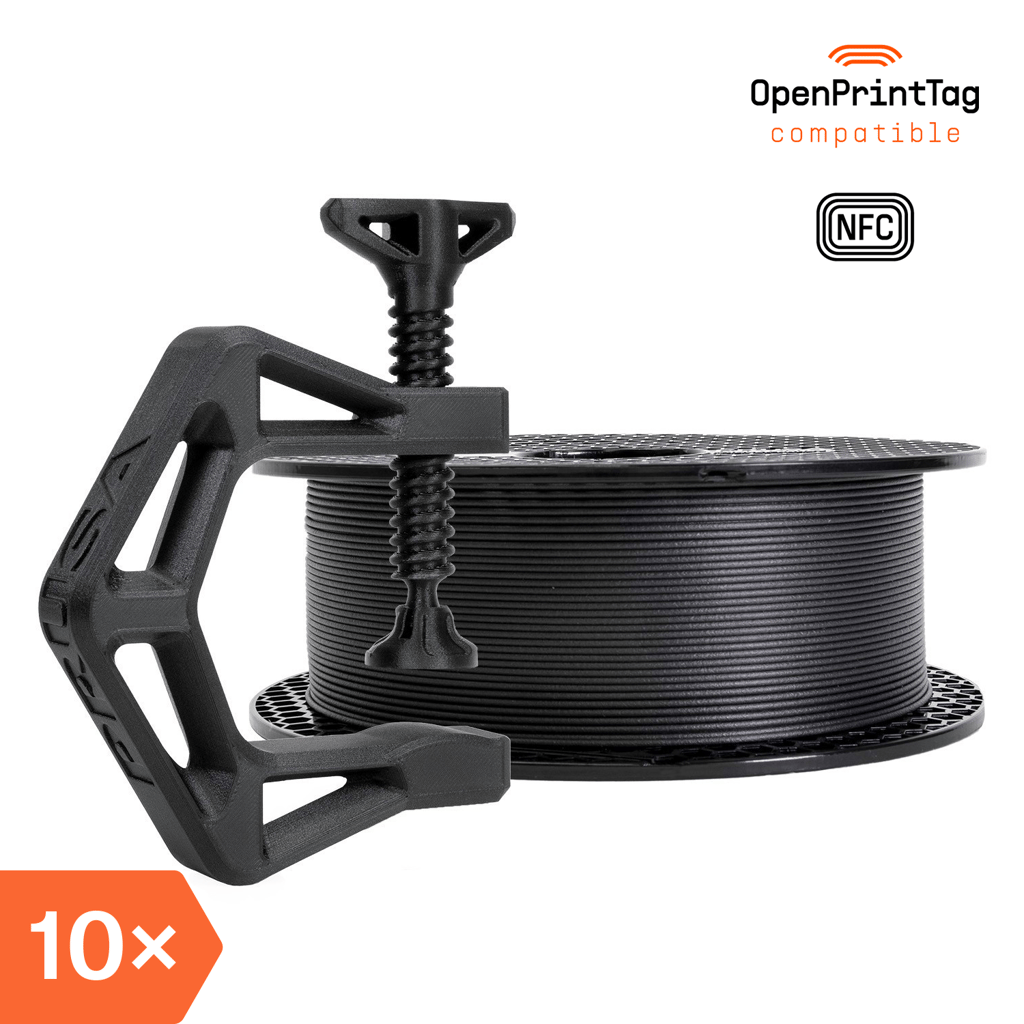 Prusament PETG Carbon Fiber Black 1kg (NFC) – Multipack 10 pcs