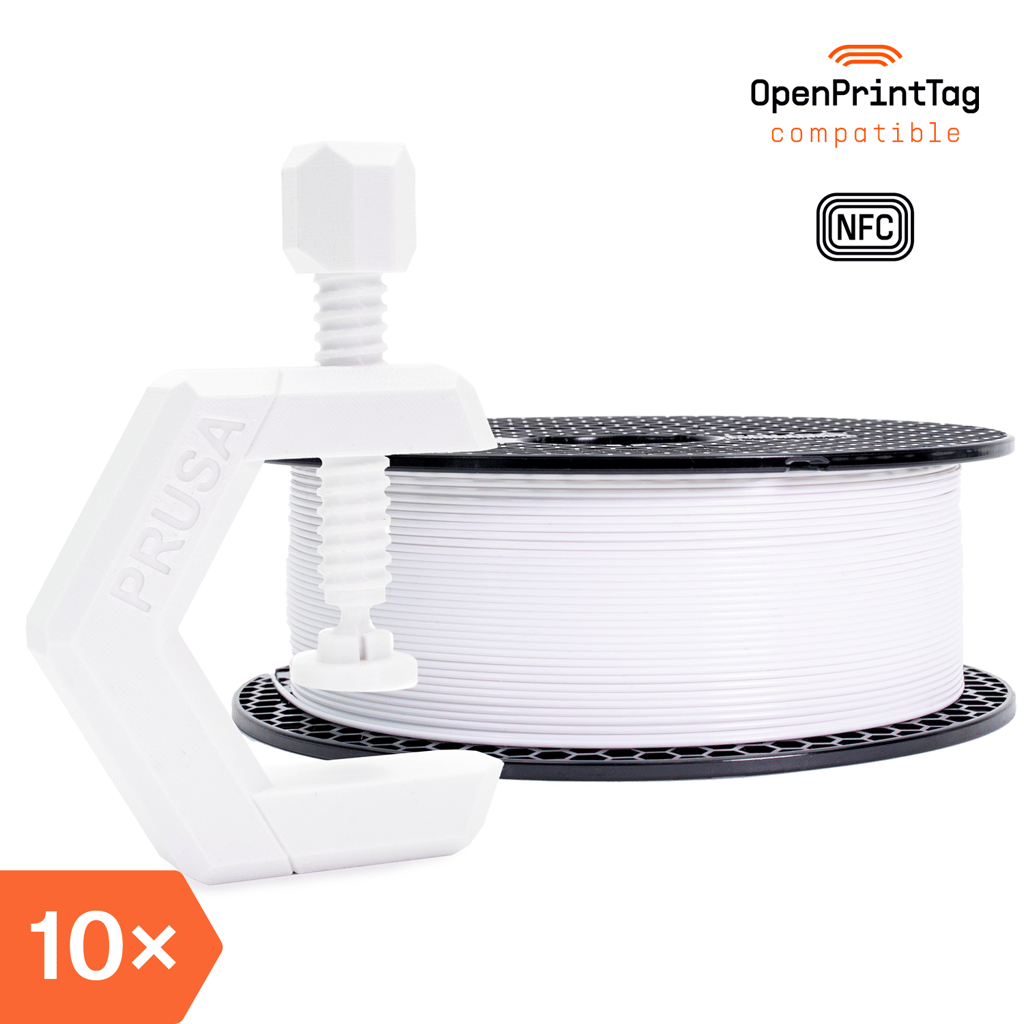 Prusament PETG Signal White 1kg (NFC) – Multipack 10 pcs