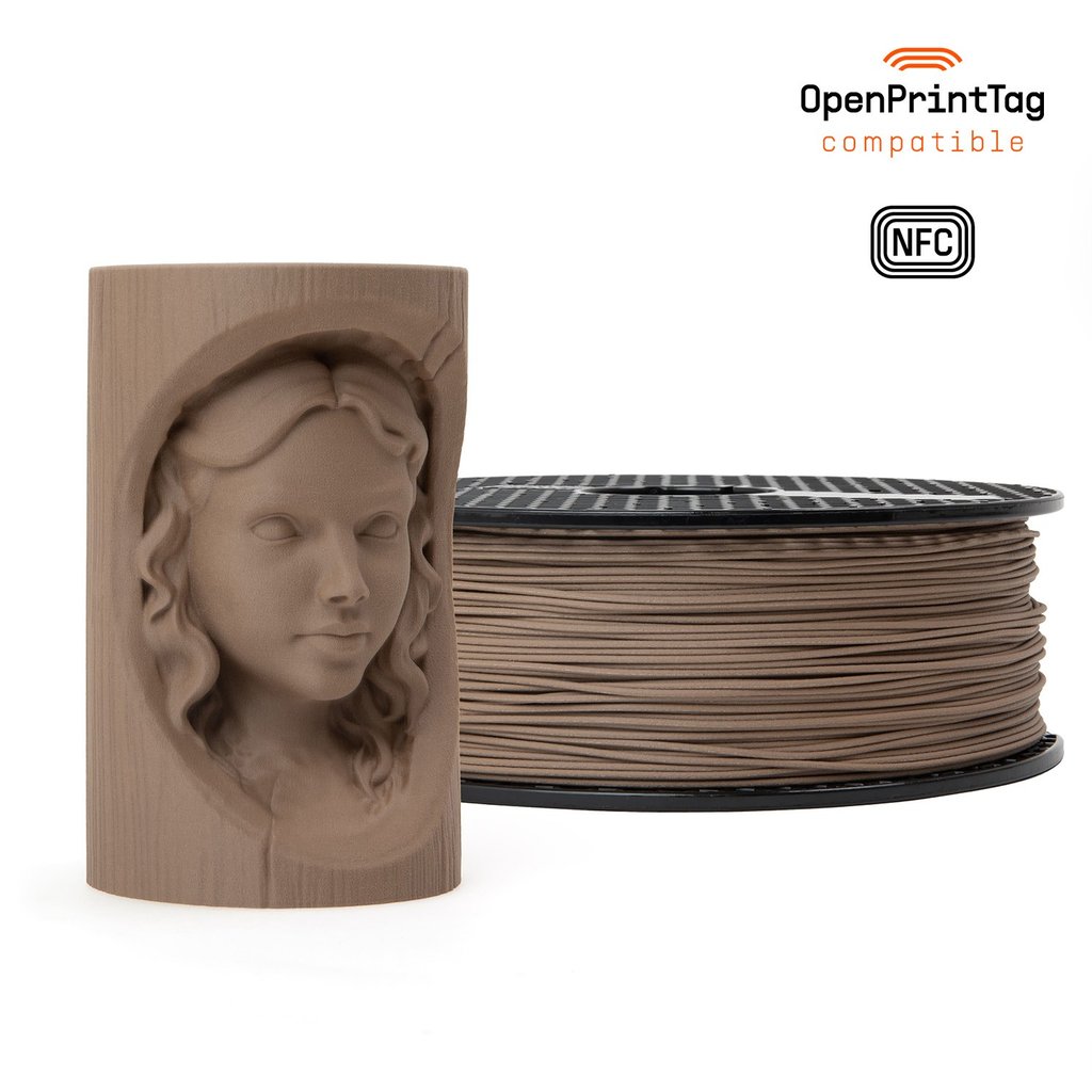 Prusament Woodfill Pastel Brown 1kg (NFC)