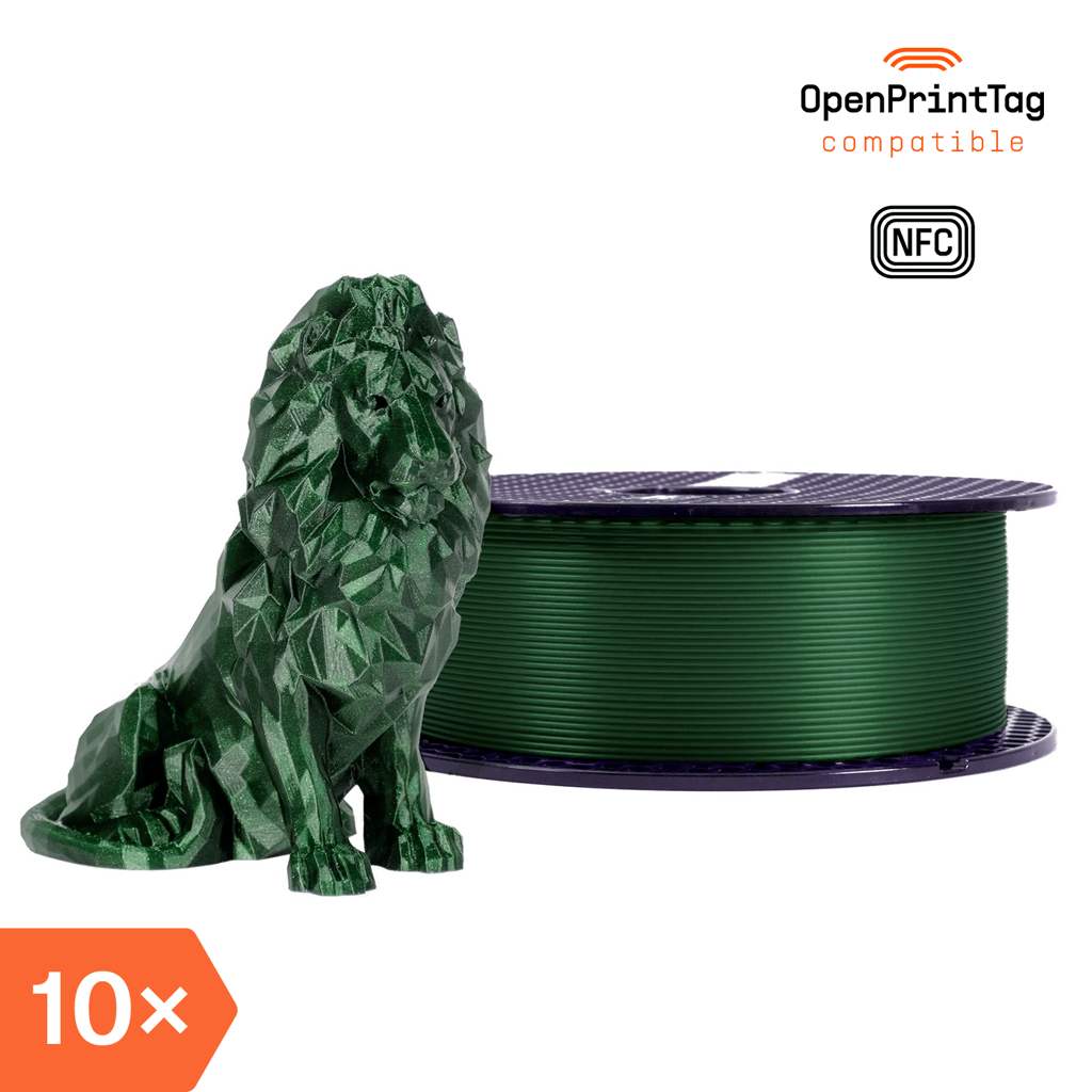 Prusament PLA Galaxy Green 1kg (NFC) – Multipack 10 pcs