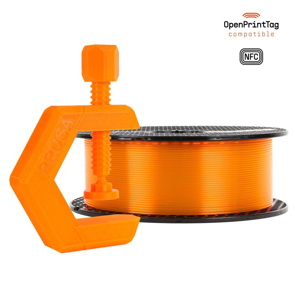 Prusament PETG Prusa Orange Transparent 1kg (NFC)